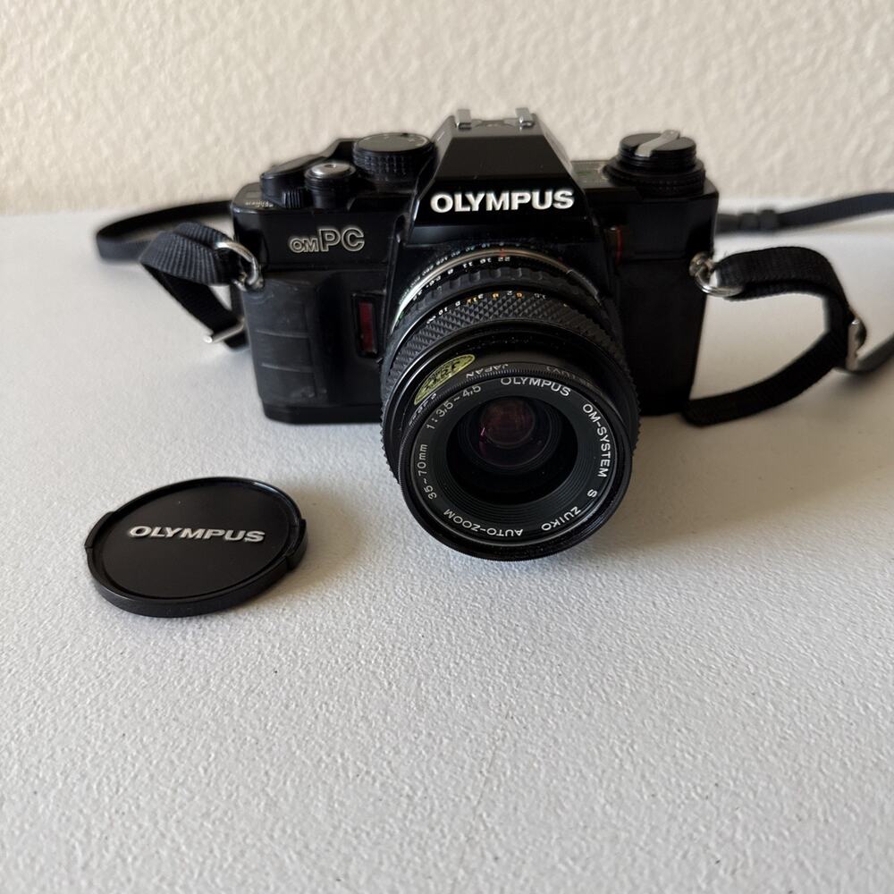 Olympus OM-PC 35mm SLR Film Camera with 50 mm lens PLUS 35-70mm Zoom Lens